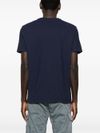 dondup - Blue cotton t-shirt with logo embroidery - 1