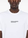 dsquared2 - White cotton t-shirt with black logo writing - 3