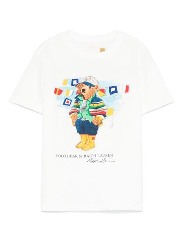 POLO RALPH LAUREN - White t-shirt with Ralph the Bear print