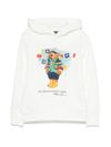 polo ralph lauren - White hoodie with Ralph the Bear graphic print