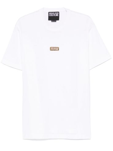 VERSACE JEANS COUTURE - White T-shirt with gold logo tag