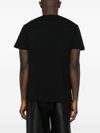 versace jeans couture - T-shirt nera con logo frontale - 1