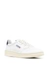 autry - Medalist sneakers in white and blue leather - 3