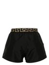 versace - Costume mare nero con motivo Greca - 1