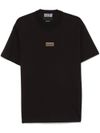 versace jeans couture - Black T-shirt with gold logo tag