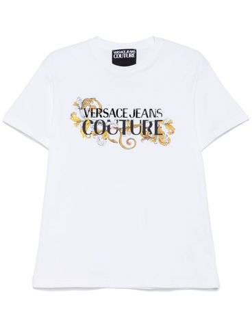 VERSACE JEANS COUTURE - White T-shirt with front logo