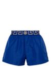 versace - Costume mare blu con motivo Greca