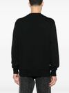 versace jeans couture - Black cotton crewneck sweatshirt with logo - 1