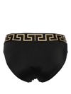 versace - Slip mare in poliammide stretch con motivo greca - 1