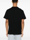 versace jeans couture - T-shirt nera in cotone con stampa - 1