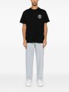 versace jeans couture - T-shirt nera in cotone con stampa - 3