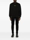 versace jeans couture - Black cotton sweatshirt with gold tag - 4