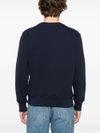 autry - Blue cotton crewneck sweatshirt with logo print - 2