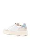 autry - Medalist sneakers in white and light blue with suede - 2