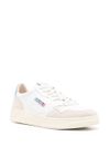 autry - Medalist sneakers in white and light blue with suede - 3