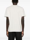 autry - White cotton T-shirt with black logo print - 2