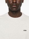 autry - White cotton T-shirt with black logo print - 1