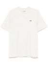 autry - White cotton T-shirt with black logo print