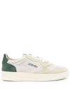 autry - Medalist sneakers in white with beige and green suede