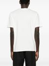 autry - White cotton T-shirt with black logo print - 1