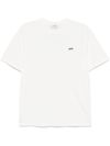 autry - White cotton T-shirt with black logo print