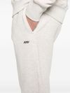 autry - Grey cotton sweatpants with black logo - 4