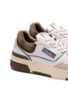 autry - CLC sneakers in white calf leather and brown with beige suede - 4