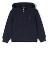 polo ralph lauren - Navy blue hoodie with zip closure