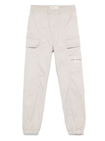 CALVIN KLEIN JEANS - Light grey trousers with side pockets