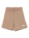 msgm - Hazelnut sporty shorts with logo - 2