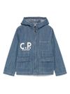 c.p. company - Hooded Denim Jacket with Pockets