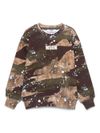 msgm - Crewneck sweatshirt with military green graphic