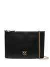 pinko - Black 'Flat Classic' bag with shoulder strap