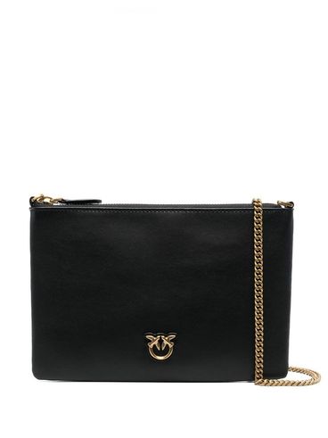 PINKO - Black 'Flat Classic' bag with shoulder strap