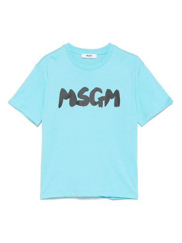 MSGM - Light Blue Logo T-Shirt