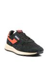 autry - Reelwind sneakers in black and orange with suede - 1