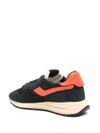 autry - Reelwind sneakers in black and orange with suede - 2