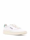 autry - Medalist sneakers in white and green leather - 2