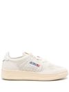 autry - Medalist sneakers in perforated beige cotton