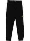 stone island - Black cotton sweatpants with pocket