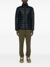 stone island - Short blue quilted down jacket with compass logo - 1