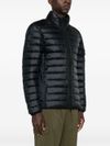 stone island - Short blue quilted down jacket with compass logo - 2