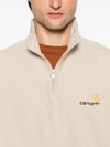 carhartt wip - Felpa in cotone beige a collo alto con zip - 4