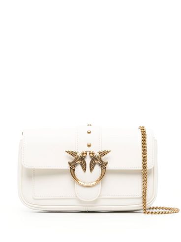 PINKO - White leather bag 'Love one pocket'