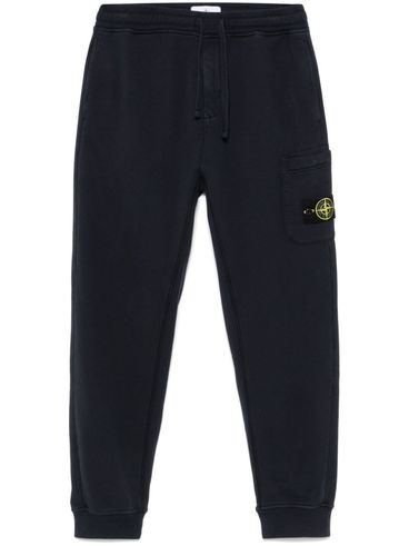 STONE ISLAND - Blue cotton sweatpants with pocket