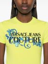 versace jeans couture - Yellow T-shirt with graphic print by Versace. - 1