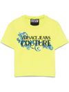 versace jeans couture - Yellow T-shirt with graphic print by Versace.