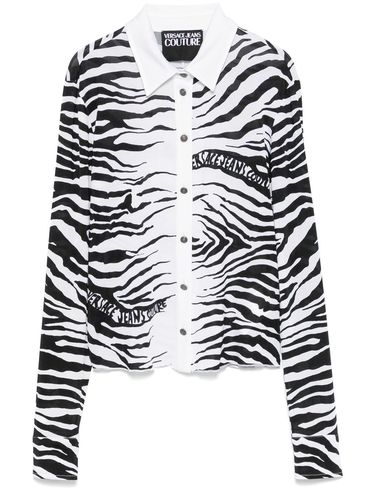 VERSACE JEANS COUTURE - Camicia con stampa animalier zebrata