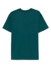 carhartt wip - Green cotton t-shirt with gold embroidered logo - 1