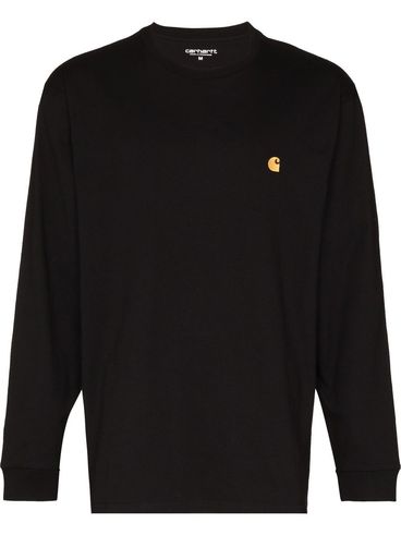 CARHARTT WIP - T-shirt in cotone nero a maniche lunghe